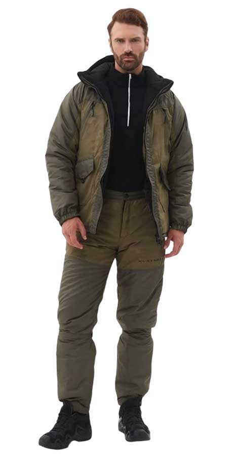 Костюм зимний Хантсмен Горка-Люкс -25°С, хаки (ткань Breathable Camo)