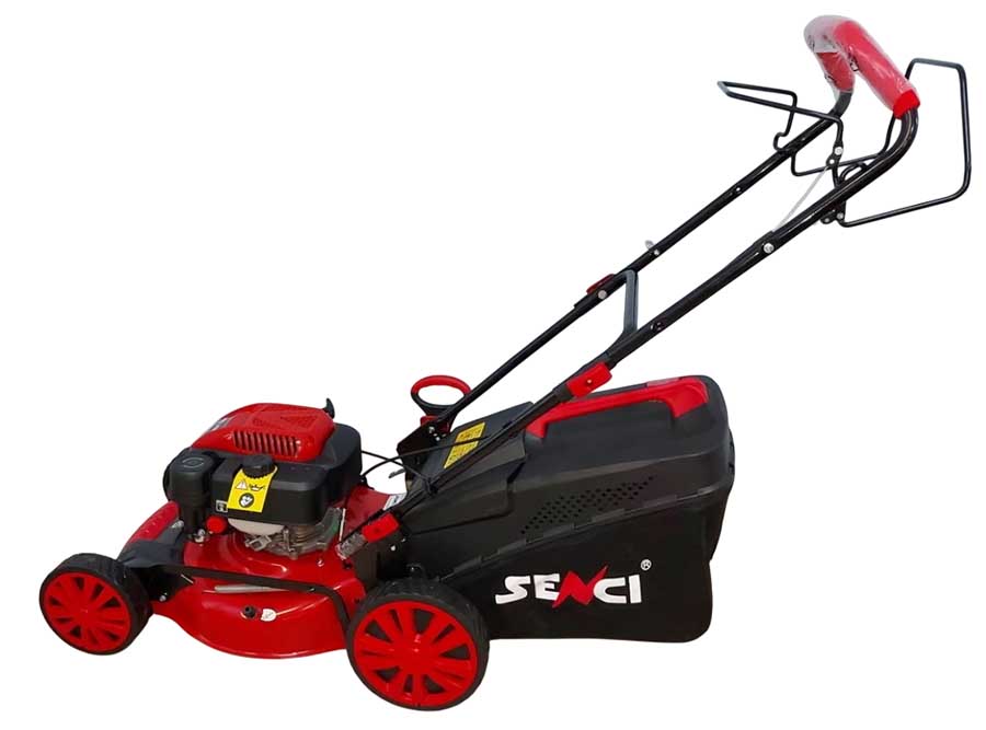 Газонокосилка бензиновая самоходная Senci LMA18S57, 2.3 кВт, ширина скашивания 46 см, травосборник 65 л