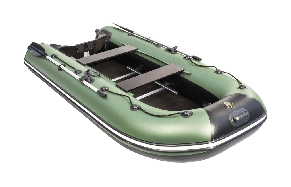 Надувная лодка Ривьера Компакт 2900 СК "Касатка" зеленый/черный