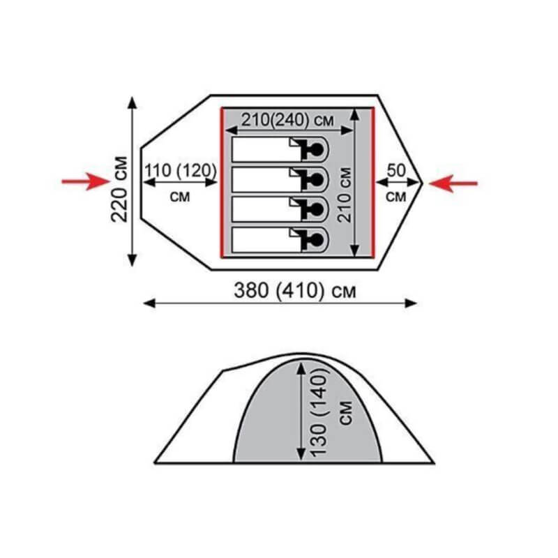 Палатка Tramp MOUNTAIN 4 (V2)