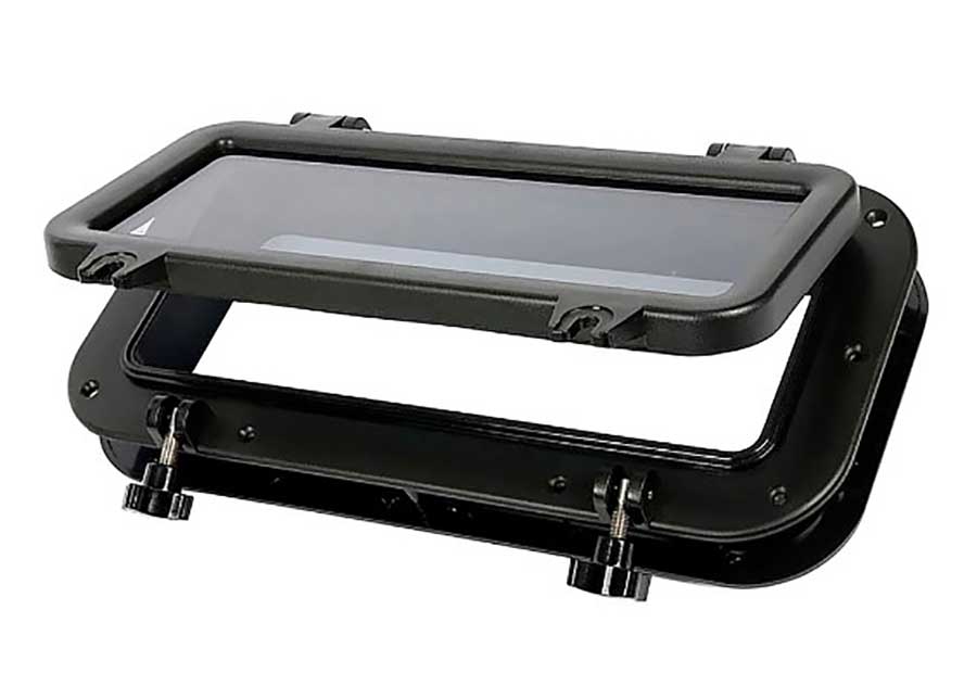 Иллюминатор прямоугольный, 400x200 мм, черный