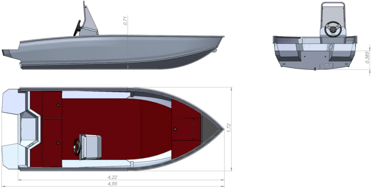 Лодка алюминиевая Xstream 420S