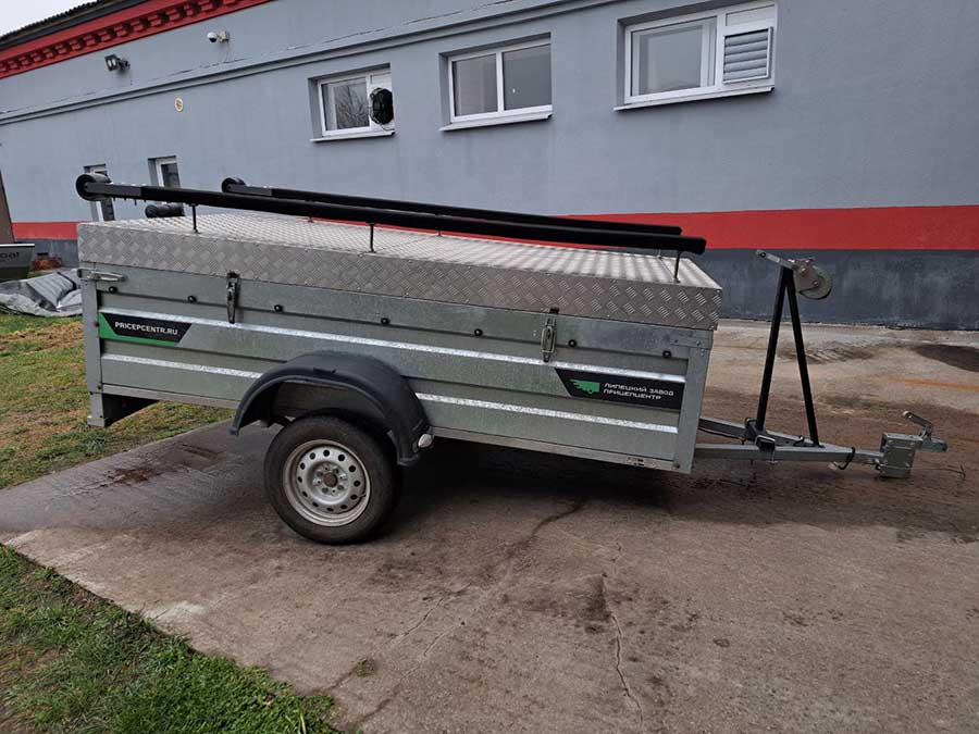 Прицеп бортовой Атлант 2513 (250х125 см, борт 51 см) с функцией самосвала, Б\У (2023 г.в.)