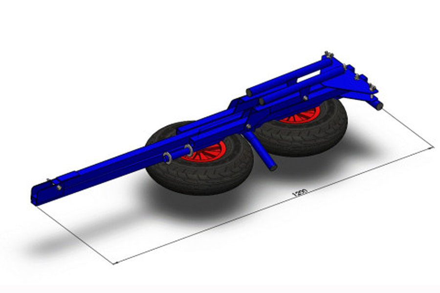 Тележка складная для транспортировки лодки массой до 80 кг 
