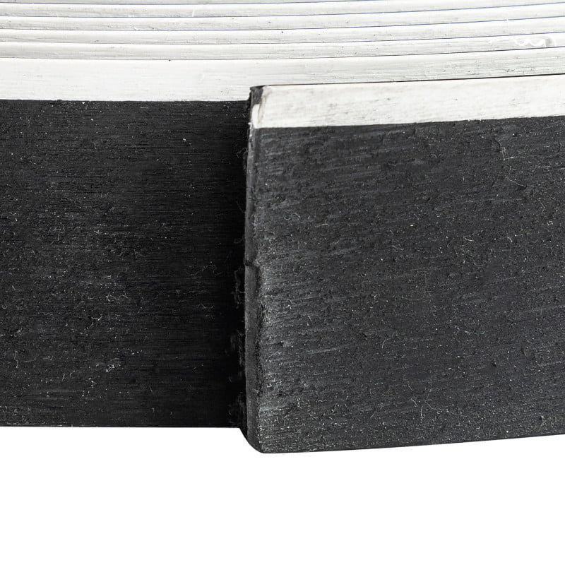 Палубное покрытие ПВХ 50x5 мм., черный, белая полоса