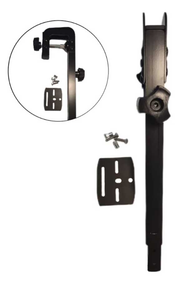 Держатель датчика эхолота со струбциной для лодок с пайольным дном, алюминий