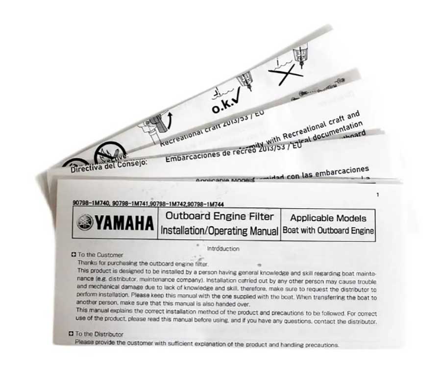 Фильтр топливный Ямаха 90798-1M742 с отстойником и фильтрующим элементом 10 мк (Yamaha)