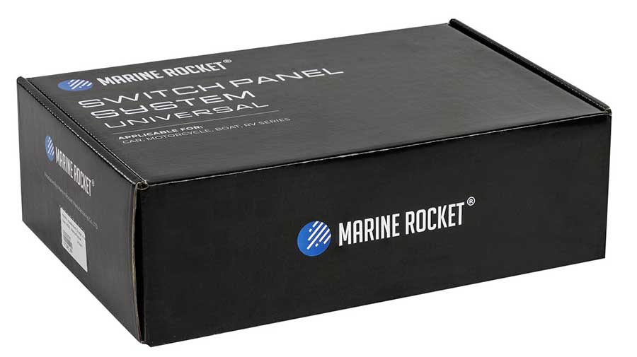 Панель управления Marine Rocket, 4 кнопки, 2 ряда, RGB подсветка, 12/24 В