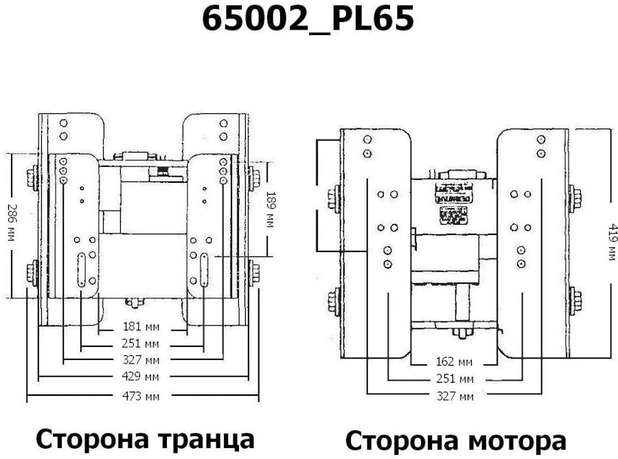 Подъемник мотора гидравлический 50-300 л.с. вертикальный (Power-Lift)