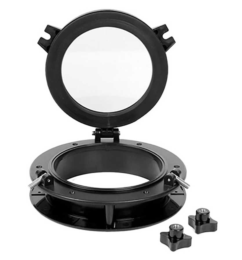 Иллюминатор круглый, Ø 210 мм, черный