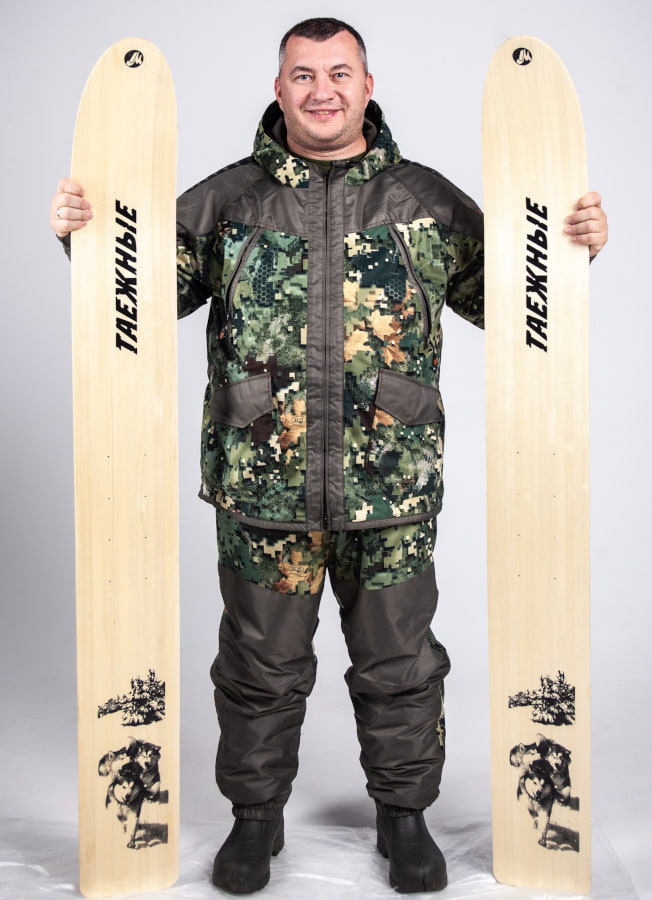 Лыжи охотничьи Таежные деревянные 190х23 см.