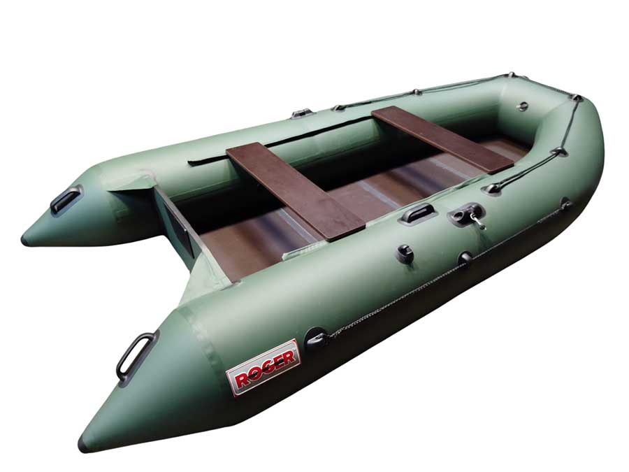 Надувная лодка ПВХ Роджер Хантер 3200 эконом, слань-книжка, балон 43 см