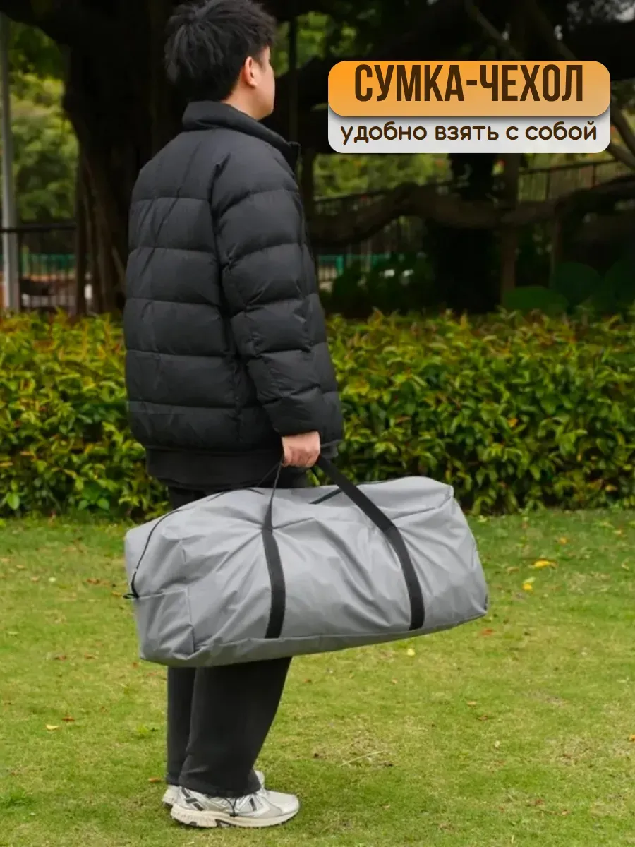 Палатка шатер с тамбуром Coolwalk CW 096-12, 420х305х210 см. (бежевый)