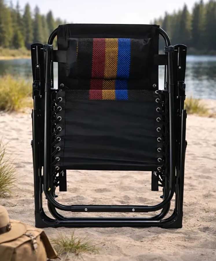 Складное кресло шезлонг усиленное CW 1806-2, 160 кг