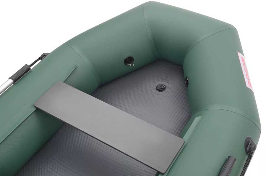 Надувная лодка ПВХ Роджер Стандарт 2600, зеленый + съемный пол Airdeck