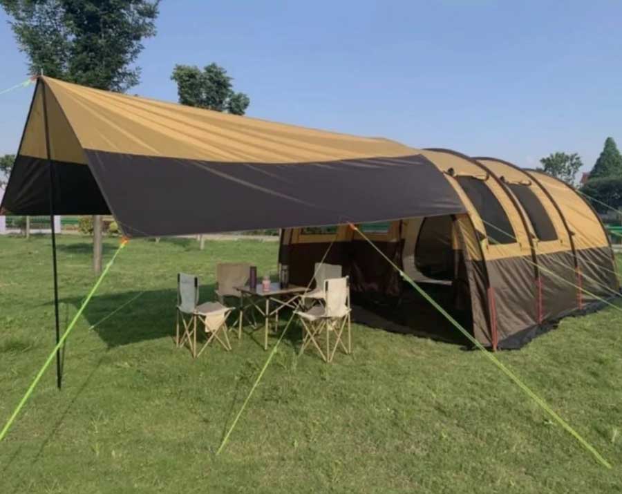 Палатка 8-ми местная кемпинговая, с тентом, MirCamping 1800-8, 490х260х190 см