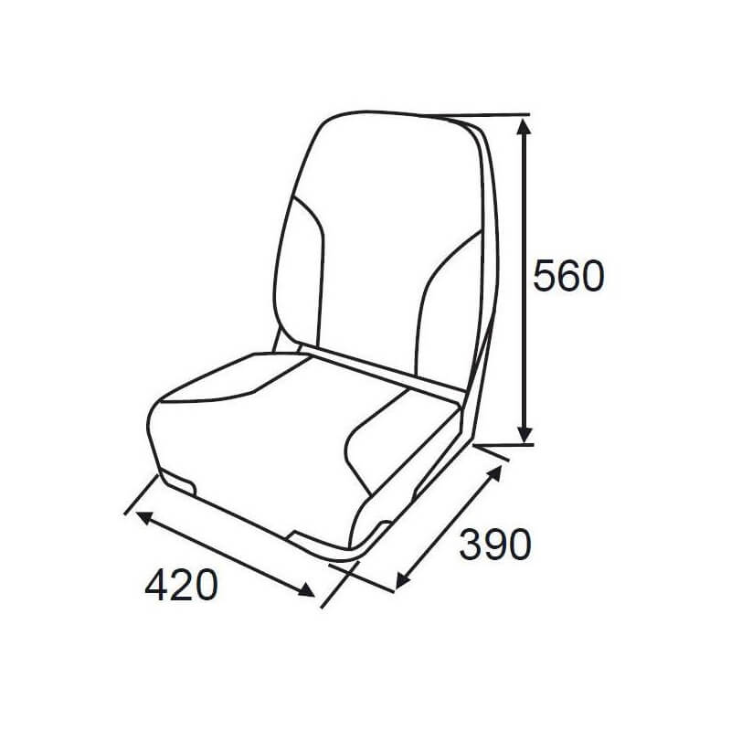 Кресло складное (75102, серо-графит)