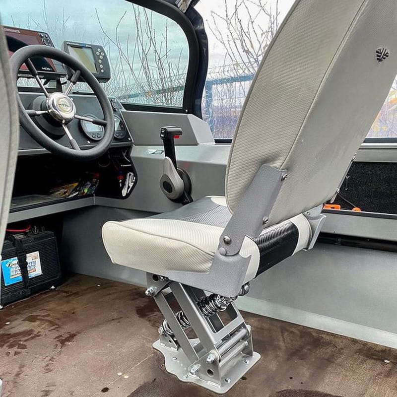 Кресло мягкое складное Практик, бело-синий