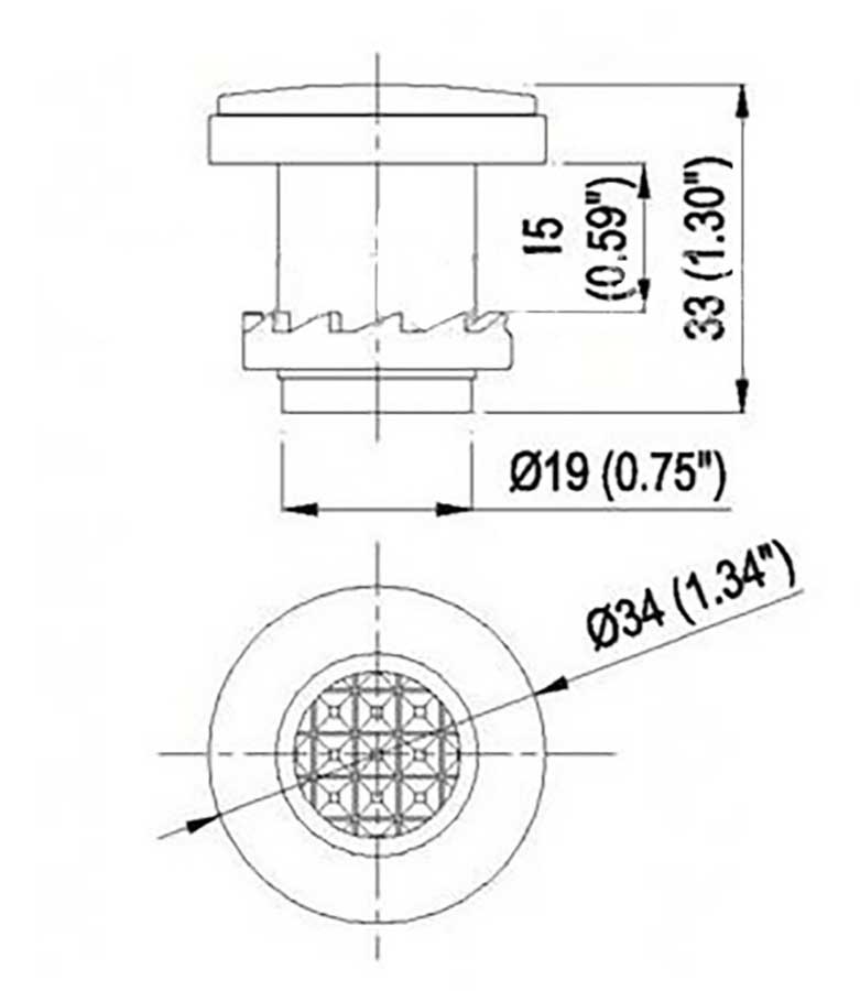 Светильник для рыбного садка светодиодный, 12 В, IP68, голубой