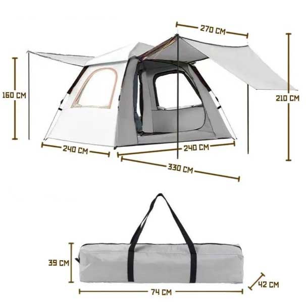 Палатка автоматическая 4-х местная CW 5241, 240х240х185 см