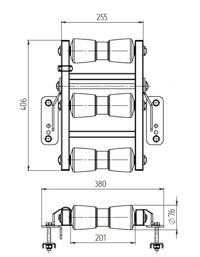 Килевая роликовая система Практик 