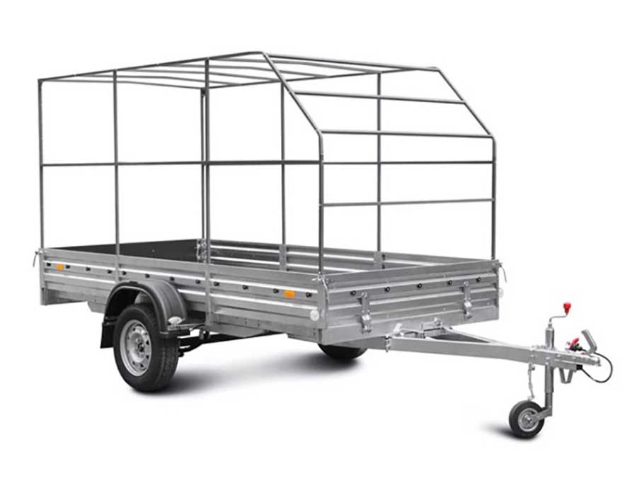 Тент с каркасом 301415 С (высокий, со скосом 45°, H=1500 мм) для бортовых прицепов МЗСА 817711.022 / 025