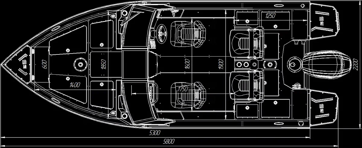 Катер Siberia S5 2025 (модификация 2)