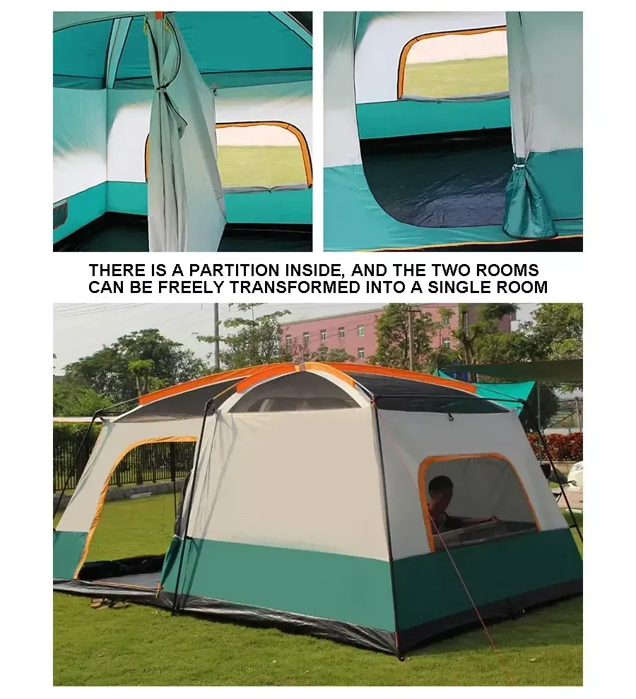 Палатка шатер с тамбуром Coolwalk CW 096-12, 420х305х210 см. (зеленый)