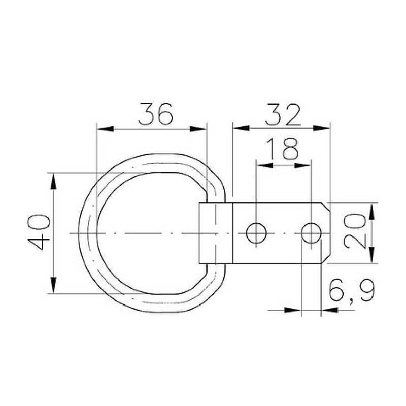 Петля крепления для стропы Winterhoff, ZBF 50-1 (W 6756)