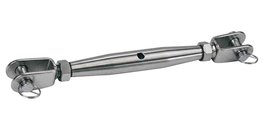 Талреп со стопорным болтом М12, регулируемый 270–385 мм, нерж. сталь