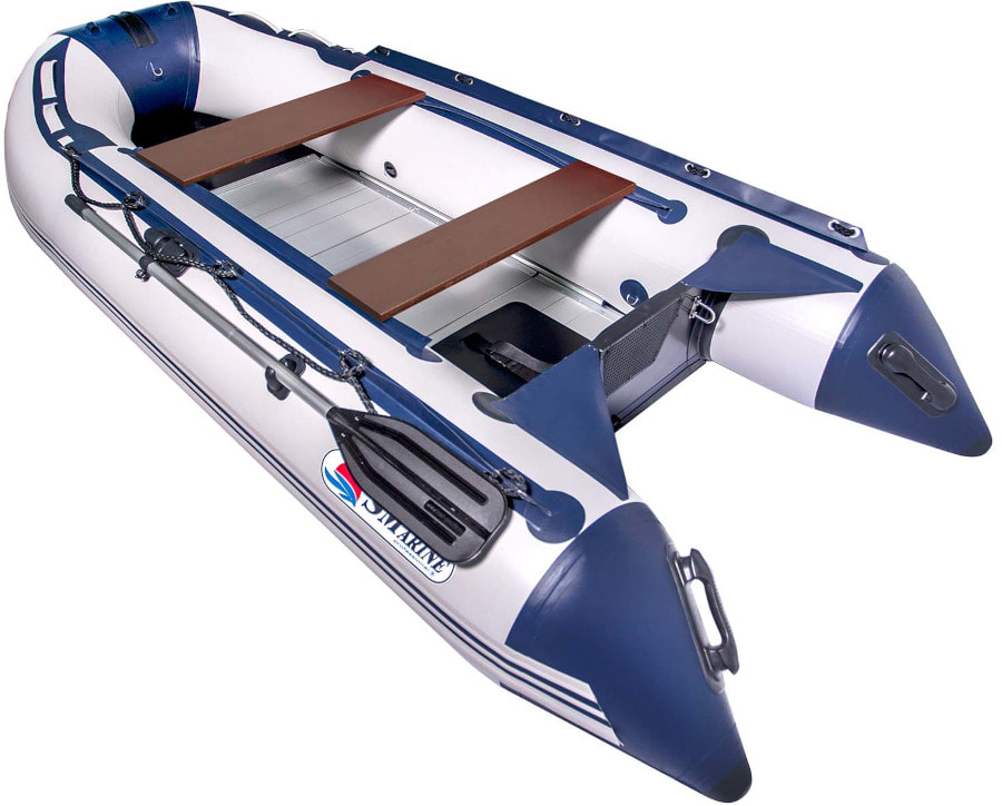 Надувная лодка ПВХ СМарин SDP Max 330, серый/синий