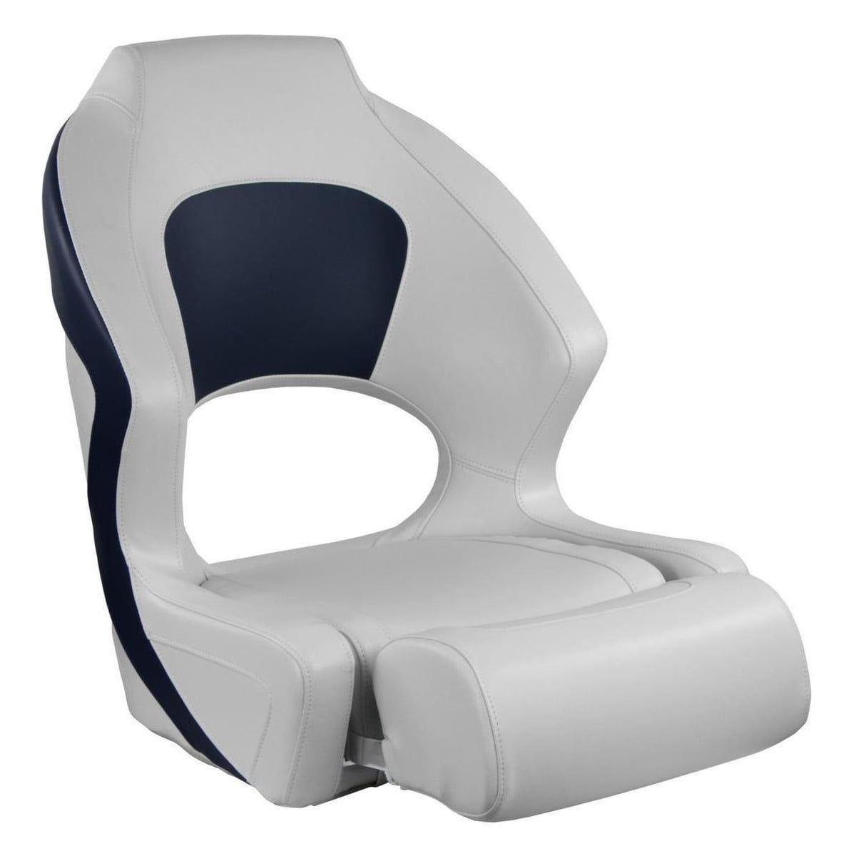 Кресло мягкое Deluxe Sport с откидным валиком, белый/синий