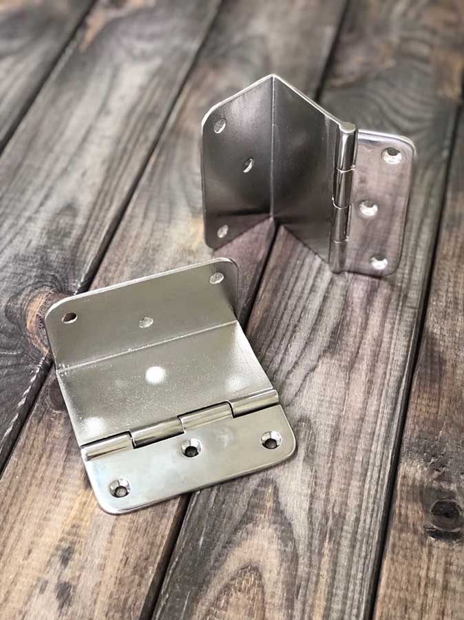 Петля угловая АРТ 814165, 100х87х3 мм, нержавеющая сталь