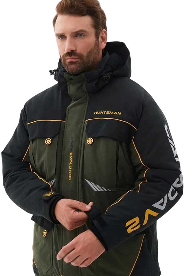 Костюм зимний Хантсмен Канада V2 -35°С, хаки/черный (ткань Исландия)