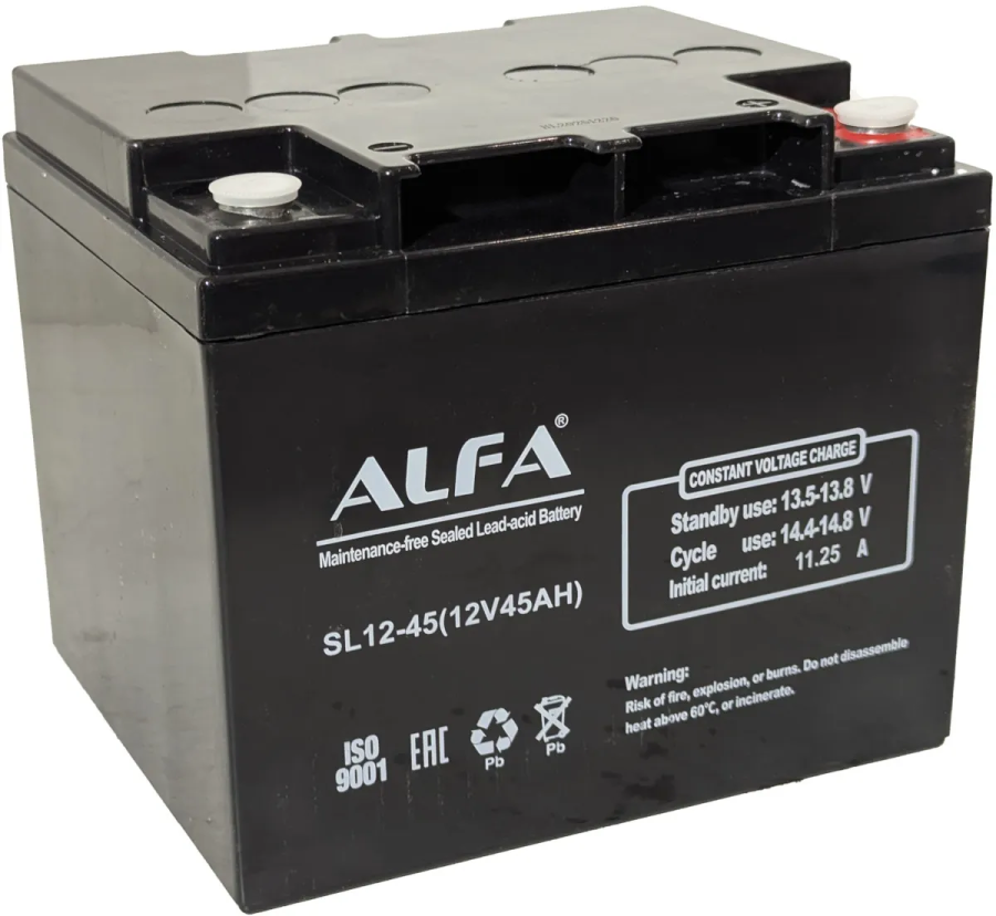 Аккумулятор ALFA 45Ah 12V (тяговый)