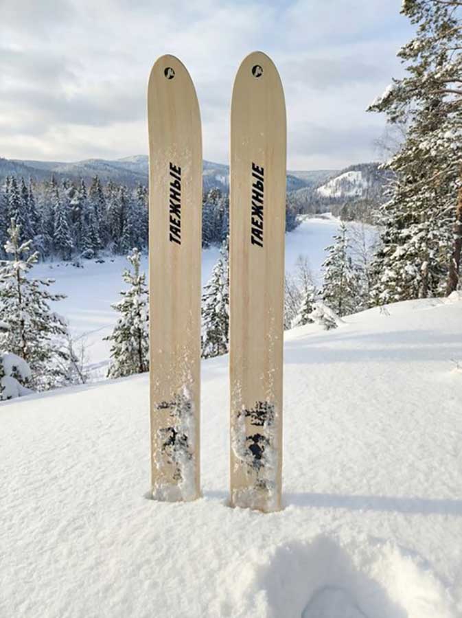 Лыжи охотничьи Таежные деревянные 170х20 см (Маяк)