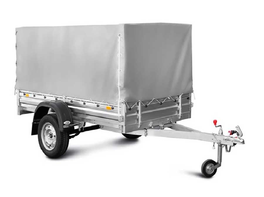 Тент с каркасом 191211 (средний, H=1100/1300 мм) для бортовых прицепов МЗСА 817710.022 / 024 / 026 