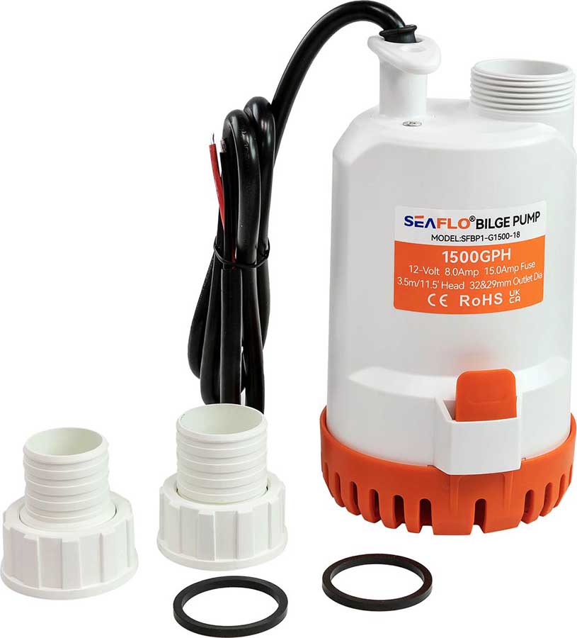 Помпа осушительная SeaFlo SFBP1G150018, 1500 GPH, 95 л/мин, 12В