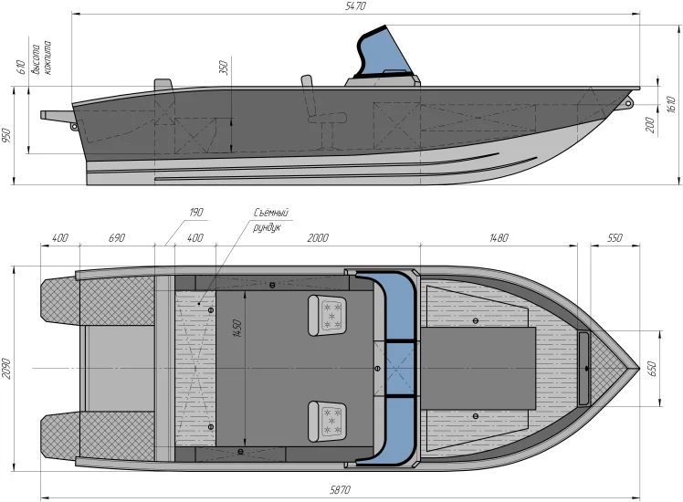 Катер ТРИЕРА 540 Боурайдер