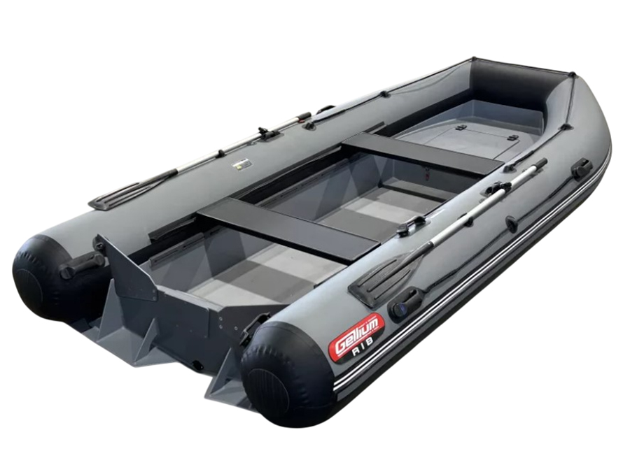 Лодка РИБ ПНД Роджер Гелиум 3800 (низкий борт), серый, ЕАС