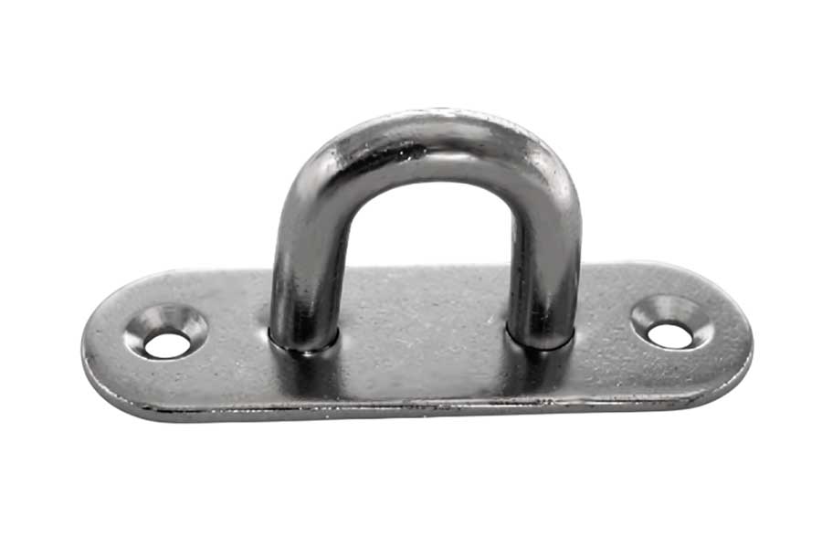 Крепежная планка овальная 45х15 мм с проушиной 5 мм, нержавеющая сталь (Cim)