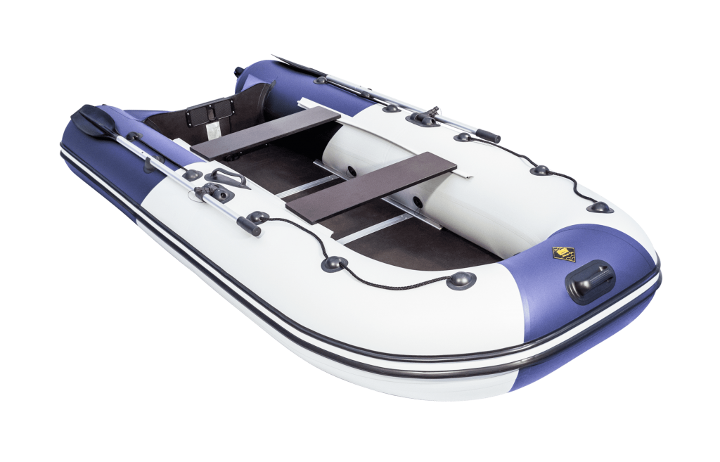 Надувная лодка Ривьера Компакт 3200 СК "Комби" светло-серый/синий