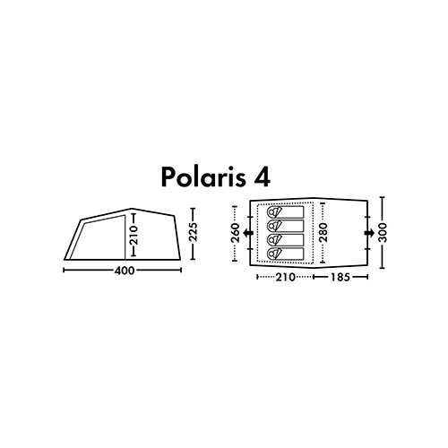 Палатка FHM Polaris 4 (полуавтомат)