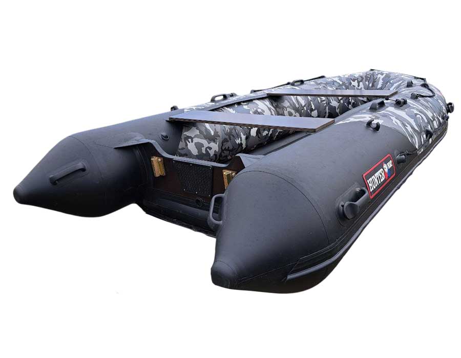 Надувная лодка ПВХ Хантер 350 ПРО (камуфляж), Б/У 2023