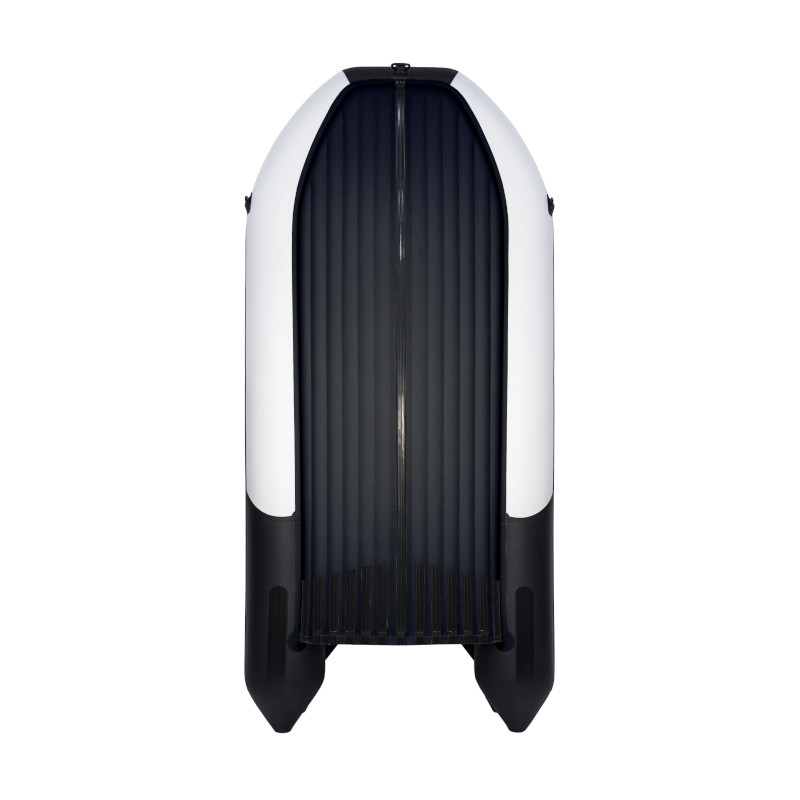 Надувная лодка Ривьера 4300 Килевое надувное дно "Комби" светло-серый/черный