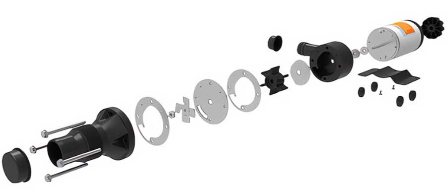 Помпа туалетная SeaFlo с мацератором 45 л/мин, 12 В