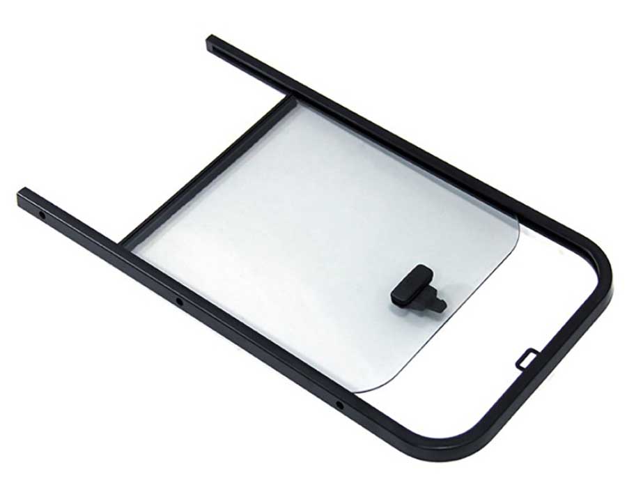 Форточка накладная со сдвижным стеклом правая 607х334 мм, Техномарин