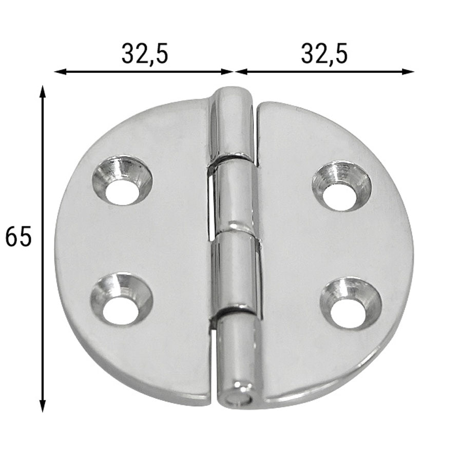 Петля 65х65 мм.( толщ. 4 мм.), нержавеющая