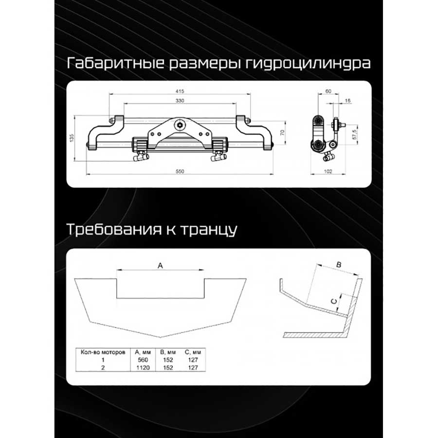 Гидравлическая система рулевого управления Техномарин GS-150/1 до 150 л.с., 4.5 об.