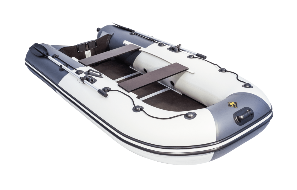 Надувная лодка Ривьера Компакт 3400 СК "Комби" светло-серый/графит